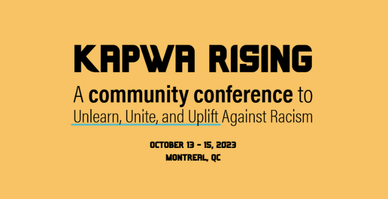 Tigz on the Anti-Asian Racism Panel (Saturday in Montreal, QC)