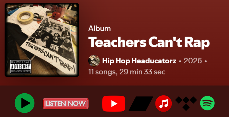 Teachers Can’t Rap – Streaming Everywhere!